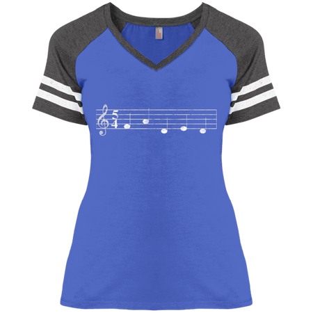 FADED Staff Ladies' Game V-Neck T-Shirt