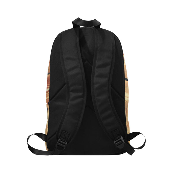 Wood Grain Fabric Backpack for Adult