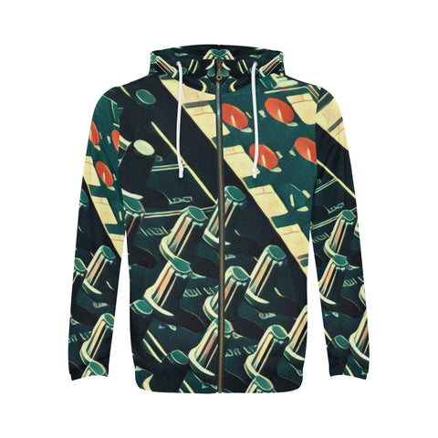 The Pots All Over Print Full Zip Hoodie for Men