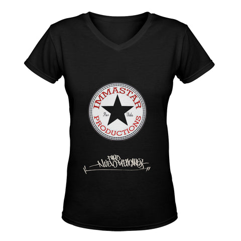 Puro Nuevo Women's Deep V-neck T-shirt