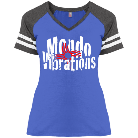 Mondo Vibrations Logo Ladies' Game V-Neck T-Shirt
