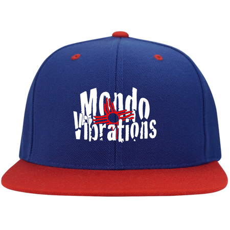 Mondo Vibrations Logo Flat Bill High-Profile Snapback Hat