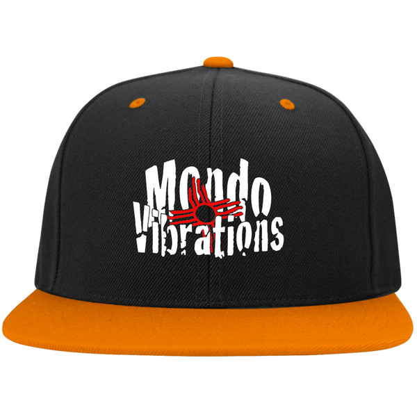Mondo Vibrations Logo Flat Bill High-Profile Snapback Hat