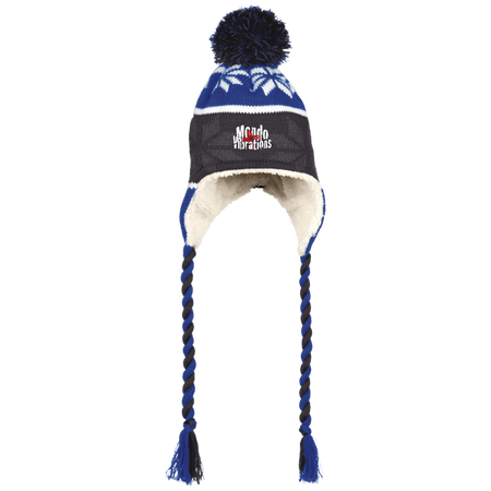Mondo Vibrations Logo Hat with Ear Flaps and Braids