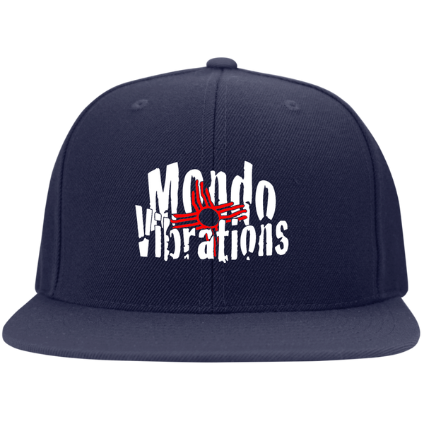 Mondo Vibrations Logo Flat Bill High-Profile Snapback Hat