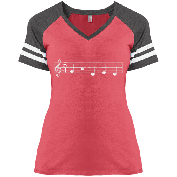 FADED Staff Ladies' Game V-Neck T-Shirt