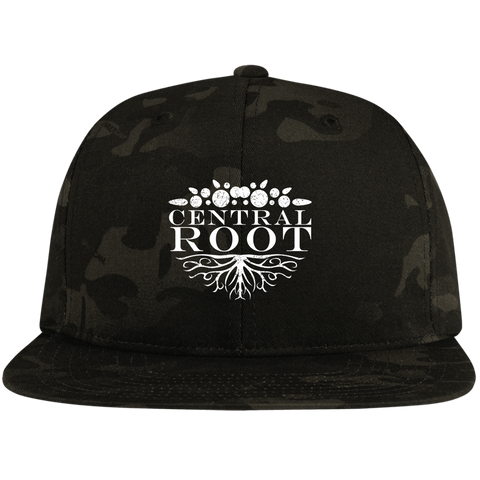 Central Root Flat Bill High-Profile Snapback Hat