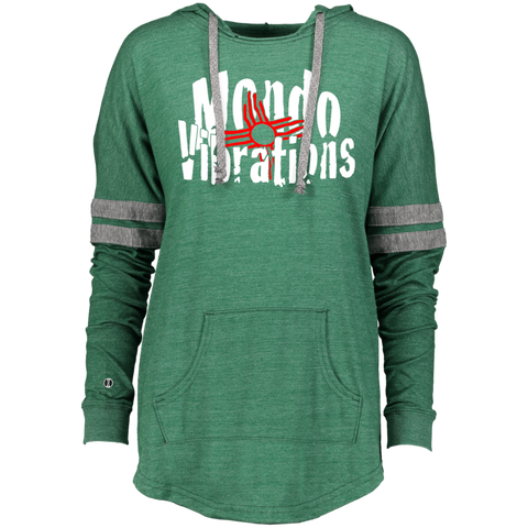 Mondo Vibrations Logo Ladies Hooded Low Key Pullover
