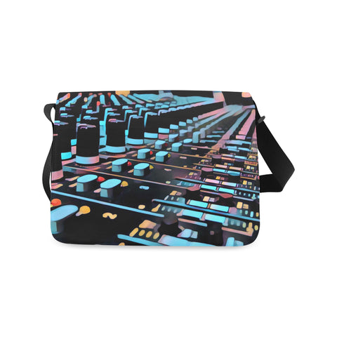 In The Key of Blue Faded Messenger Bag