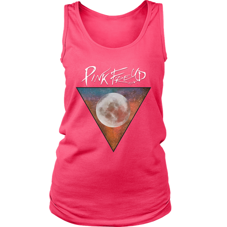 Pink Freud Moon Womens Tank