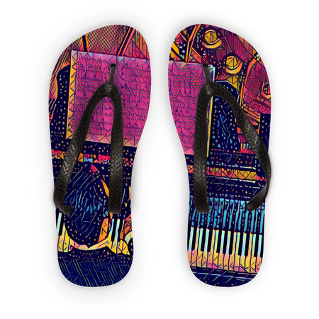 Hands On Birdseye Electric Flip Flops