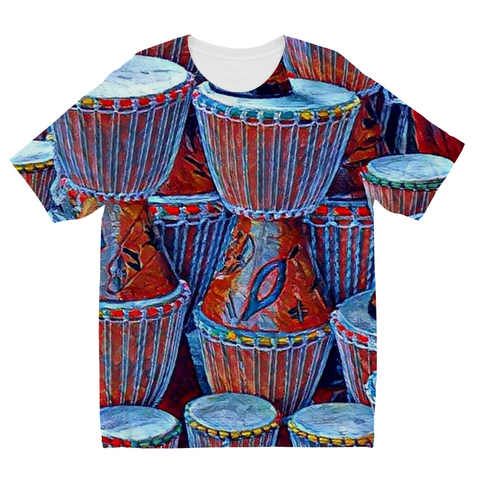 Kids Talking Drums Blue T-Shirt