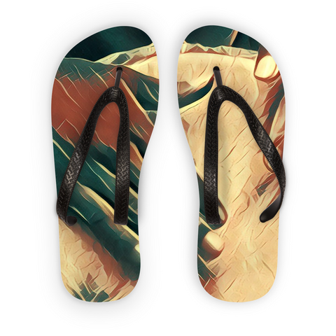 Talking Drums Fly Perspective Flip Flops