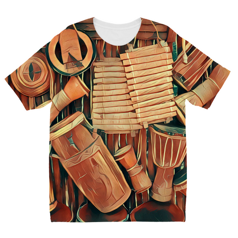 Kids Talking Drums Hanging Fly T-Shirt