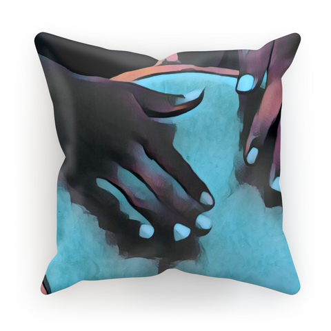 Talking Drum Blue Cushion Cover