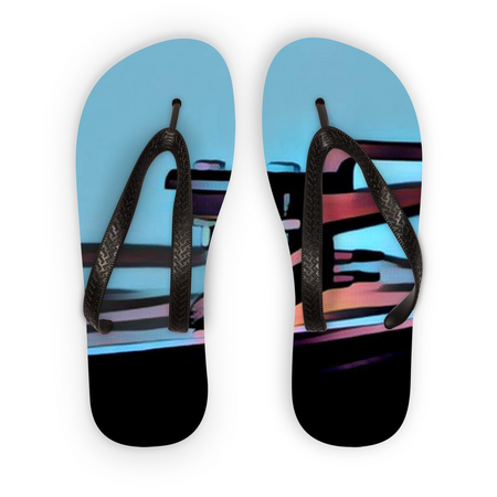 In The Groove Blue Flip Flops