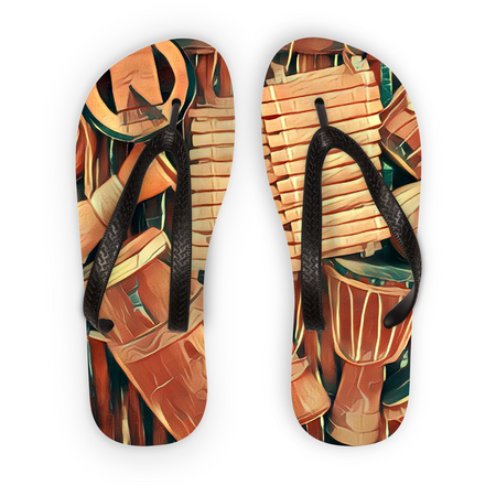 Talking Drums Fly Hanging Flip Flops