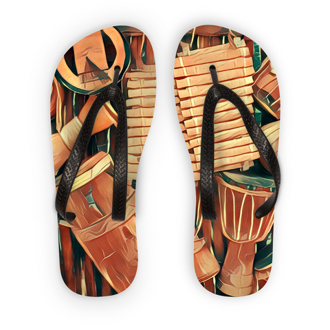 Talking Drums Fly Hanging Flip Flops