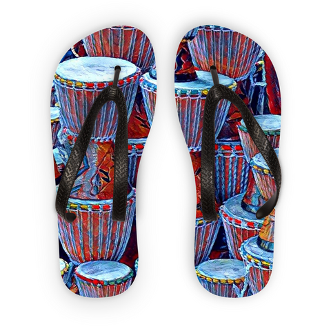 Talking Drums Blue Flip Flops