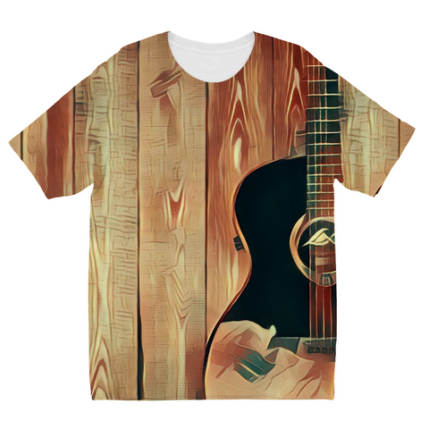 Kids Wood Grain Gold T-Shirt